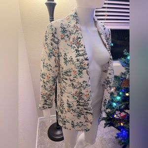 H&M Chinese cranes in brush stroke design blazer size 10 (retired design)